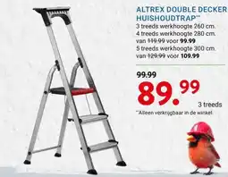Kluswijs ALTREX DOUBLE DECKER HUISHOUDTRAP aanbieding