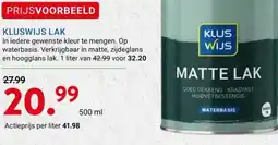 Kluswijs KLUSWIJS LAK aanbieding
