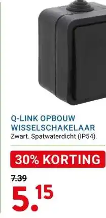 Kluswijs Q-LINK OPBOUW WISSELSCHAKELAAR aanbieding