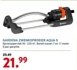 Kluswijs GARDENA ZWENKSPROEIER AQUA S aanbieding