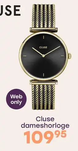 Lucardi CLUSE - Triomphe dameshorloge goudkleurig met zwart aanbieding