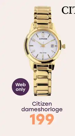 Lucardi Citizen goudkleurig dameshorloge FE1242-78D aanbieding