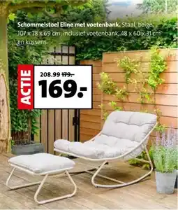 Intratuin Schommelstoel Eline met voetenbank. aanbieding