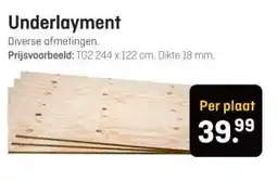 Hubo Underlayment aanbieding