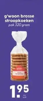 Coop g'woon brosse stroopkoeken aanbieding