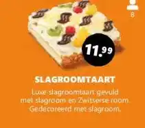 Coop SLAGROOMTAART aanbieding