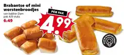 Coop Brabantse of mini worstenbroodjes aanbieding