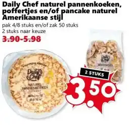 Coop Daily Chef naturel pannenkoeken, poffertjes en/of pancake naturel Amerikaanse stijl aanbieding