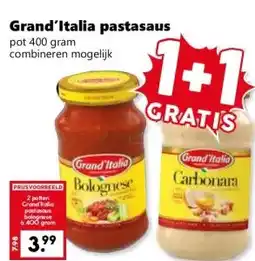 Coop Grand'Italia pastasaus aanbieding