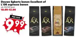 Coop Douwe Egberts bonen Excellent of L'OR espresso bonen aanbieding
