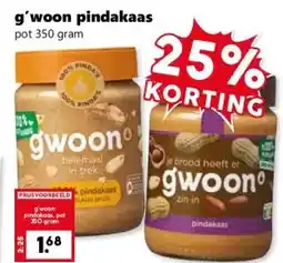 Coop g'woon pindakaas aanbieding