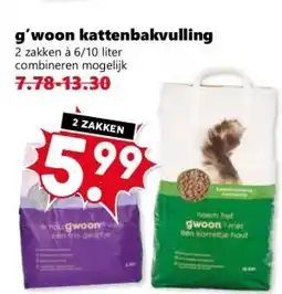 Coop g'woon kattenbakvulling aanbieding