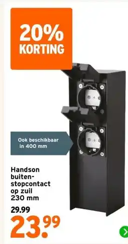 GAMMA Handson buiten- stopcontact op zuil aanbieding