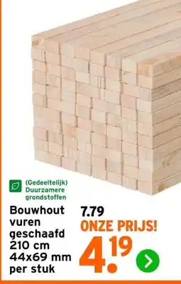 GAMMA Bouwhout vuren aanbieding