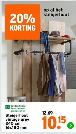 GAMMA Steigerhout vintage grey aanbieding