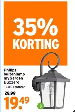 GAMMA Philips buitenlamp myGarden Buzzard aanbieding