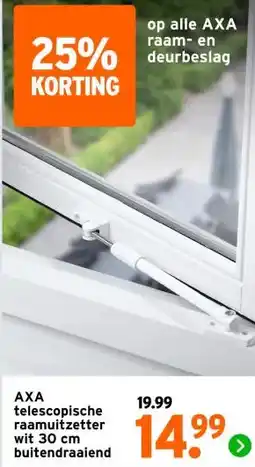 GAMMA AXA telescopische raamuitzetter wit aanbieding