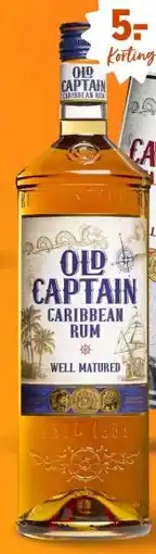 Gall & Gall Old Captain Bruine Rum 100CL aanbieding