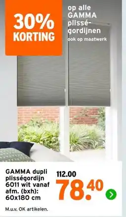 GAMMA GAMMA dupli plisségordijn aanbieding