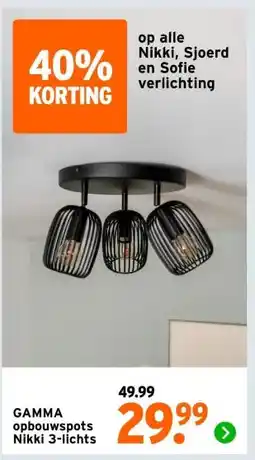 GAMMA GAMMA opbouwspots Nikki aanbieding