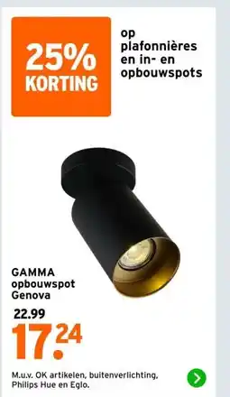 GAMMA GAMMA opbouwspot Genova aanbieding