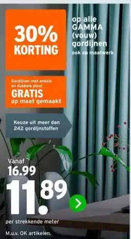 GAMMA op alle GAMMA (Vouw) gordijnen aanbieding