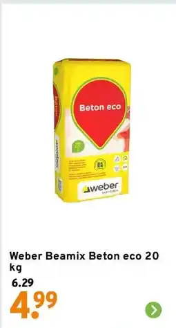 GAMMA Weber Beamix Beton eco 20 kg aanbieding