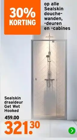 GAMMA Sealskin draaideur Get Wet Hooked aanbieding