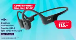 Electroworld Shokz OpenRun USB-C Bone conduction - Zwart aanbieding