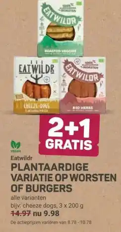 Ekoplaza PLANTAARDIGE VARIATIE OP WORSTEN OF BURGERS aanbieding