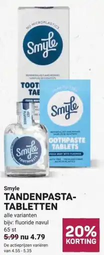 Ekoplaza TANDENPASTA- TABLETTEN aanbieding