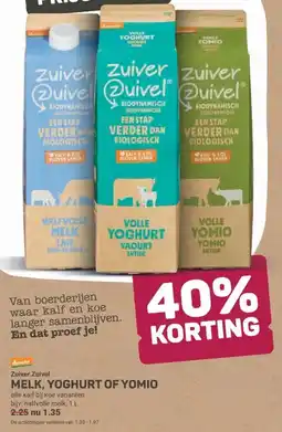 Ekoplaza MELK, YOGHURT OF YOMIO aanbieding