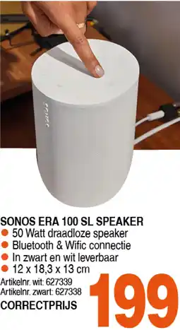 Correct SONOS ERA 100 SL SPEAKER aanbieding