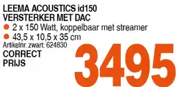 Correct LEEMA ACOUSTICS id150 VERSTERKER MET DAC aanbieding