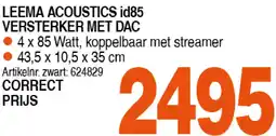 Correct LEEMA ACOUSTICS id85 VERSTERKER MET DAC aanbieding