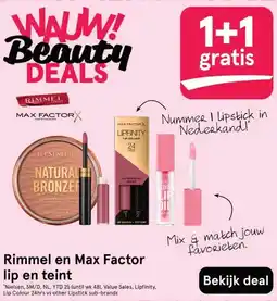 Etos Rimmel en Max Factor lip en teint aanbieding