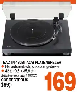 Correct TEAC TN-180BT-A3/B PLATENSPELER aanbieding