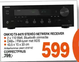 Correct ONKYO TX-8470 STEREO NETWERK RECEIVER aanbieding