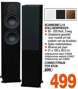 Correct SCANSONIC L14 ZUILLUIDSPREKER aanbieding
