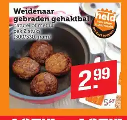 Coop Weidenaar gebraden gehaktbal aanbieding