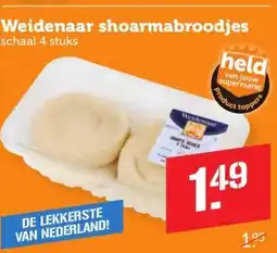 Coop Weidenaar shoarmabroodjes aanbieding