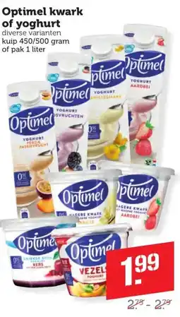 Coop Optimel kwark of yoghurt aanbieding
