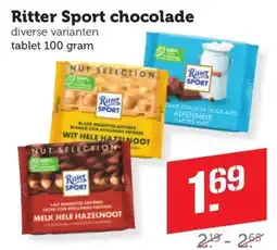 Coop Ritter Sport chocolade aanbieding