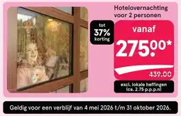 Etos Hotelovernachting voor 2 personen aanbieding