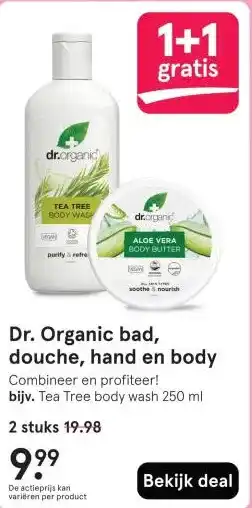 Etos Dr. Organic bad, douche, hand en body Combineer en profiteer! aanbieding