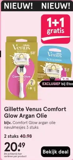Etos Gillette Venus Comfort Glow Argan Olie aanbieding