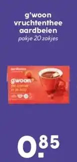 Boon`s Markt g'woon vruchtenthee aardbeien aanbieding