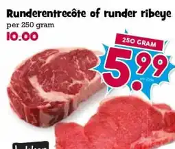 Boon`s Markt Runderentrecôte of runder ribeye aanbieding