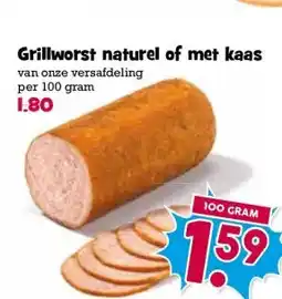 Boon`s Markt Grillworst naturel of met kaas aanbieding
