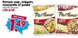 Boon`s Markt Parrano rasp. snippers. mozzarella of poeder aanbieding